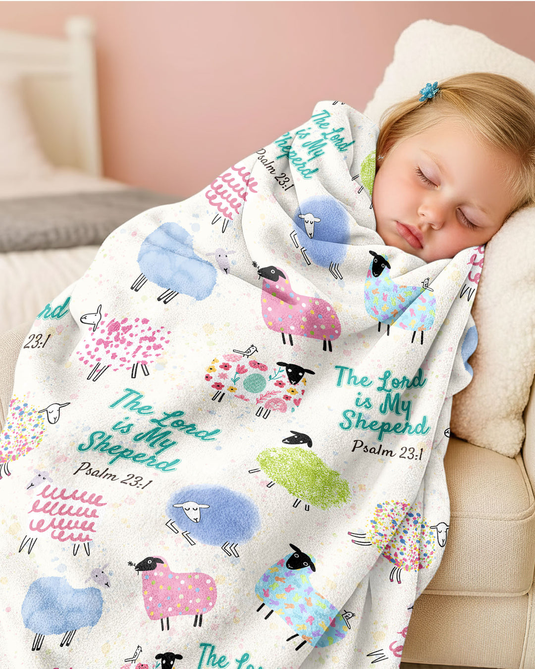 The Lord Is My Shepherd Psalm 23 Bamboo Blanket