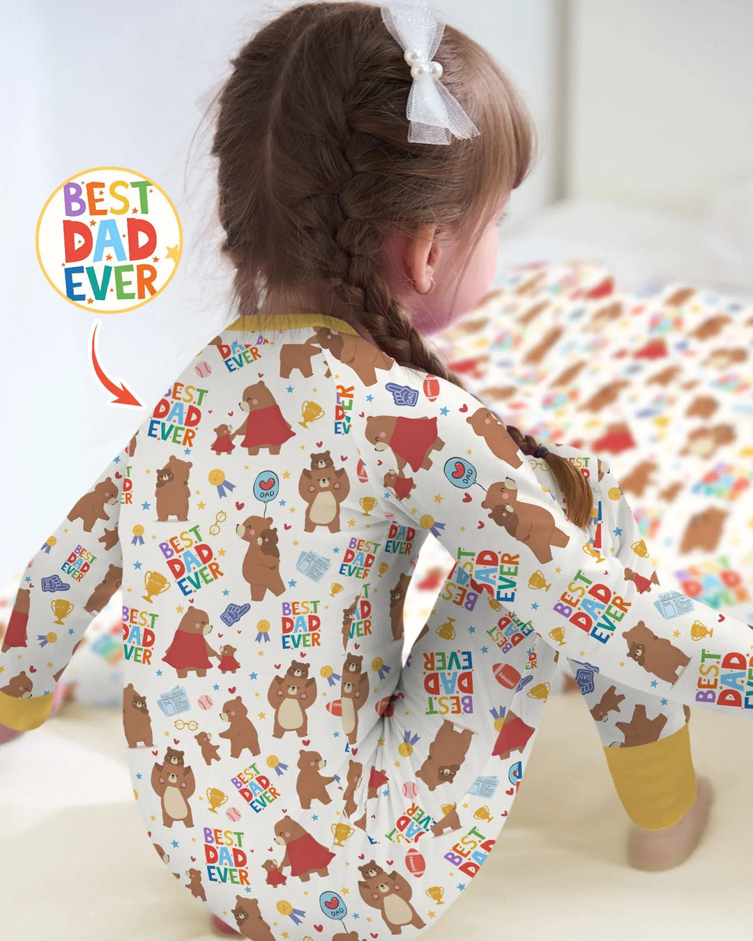 Best Daddy Bear Ever Family Matching Bamboo Convertible Zippy