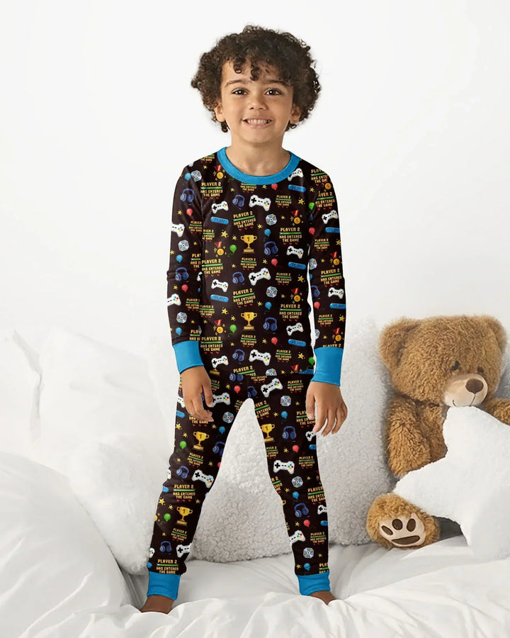 Zweiteiliges Langarm-Pyjama-Set mit Sommerfrüchten