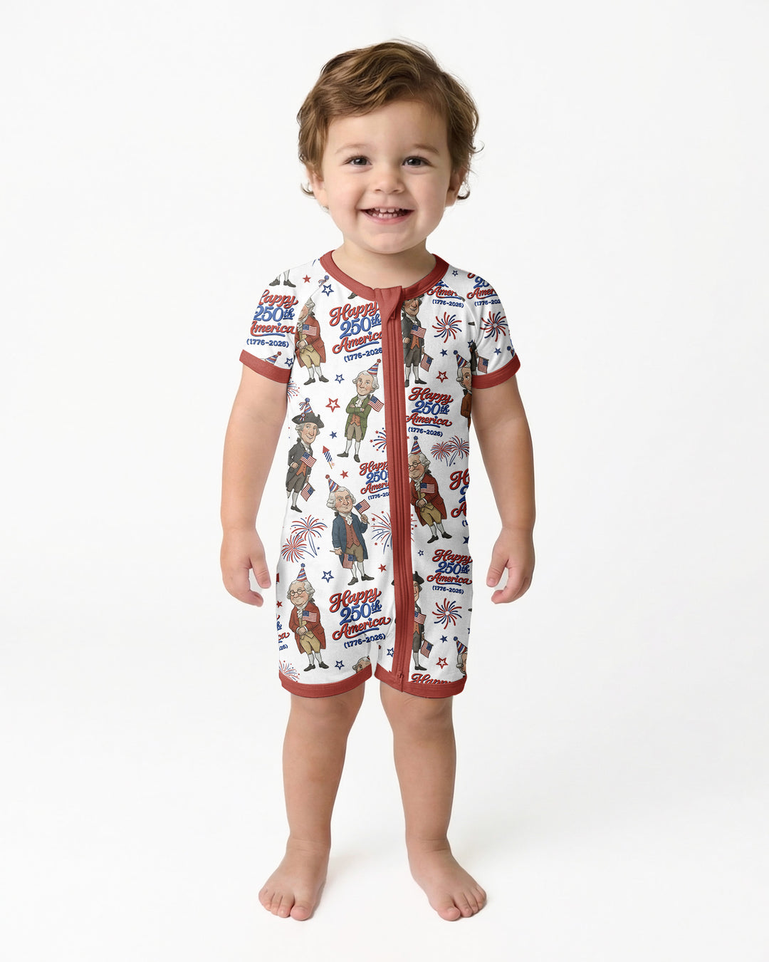 Party Like It's 1776 Family Matching Bamboo Shorty Zippy