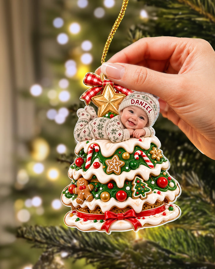 Gingerbread Tree Baby Acrylic Ornament