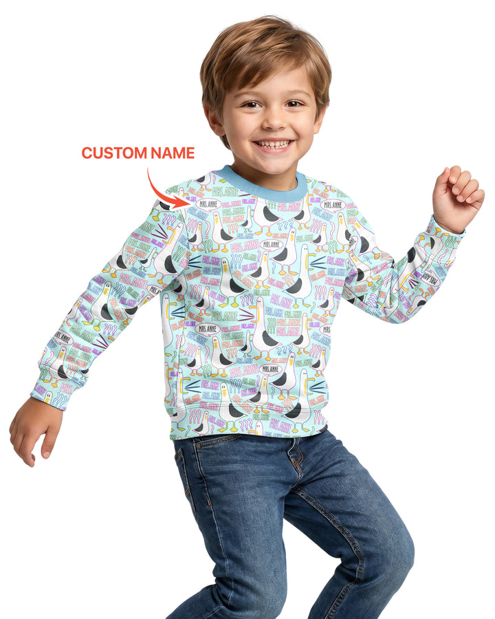 Sudadera de cuello redondo de bambú con plantilla personalizada