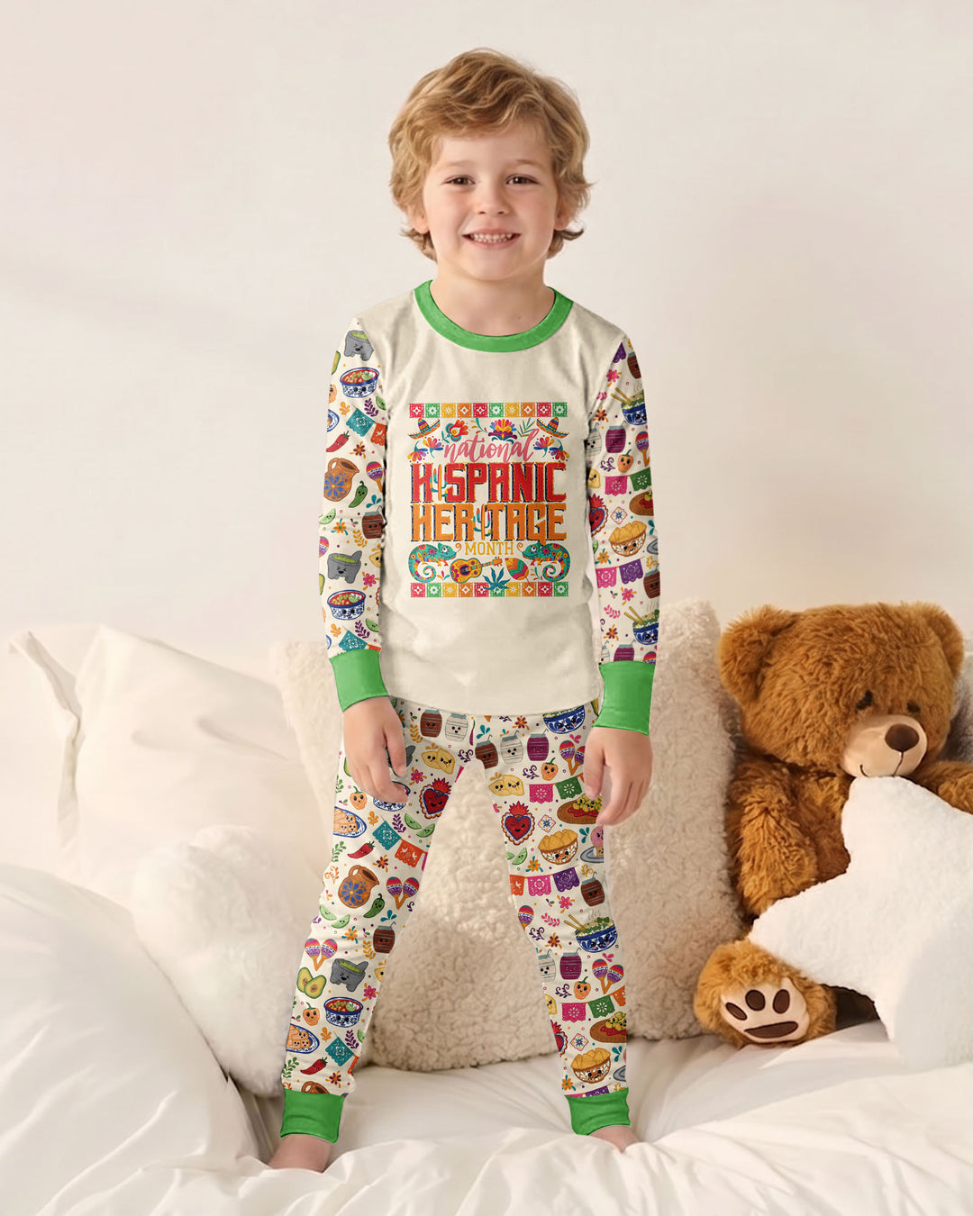 Hispanic Heritage Fiesta Bamboo Two Piece Long Sleeve Pajama Set