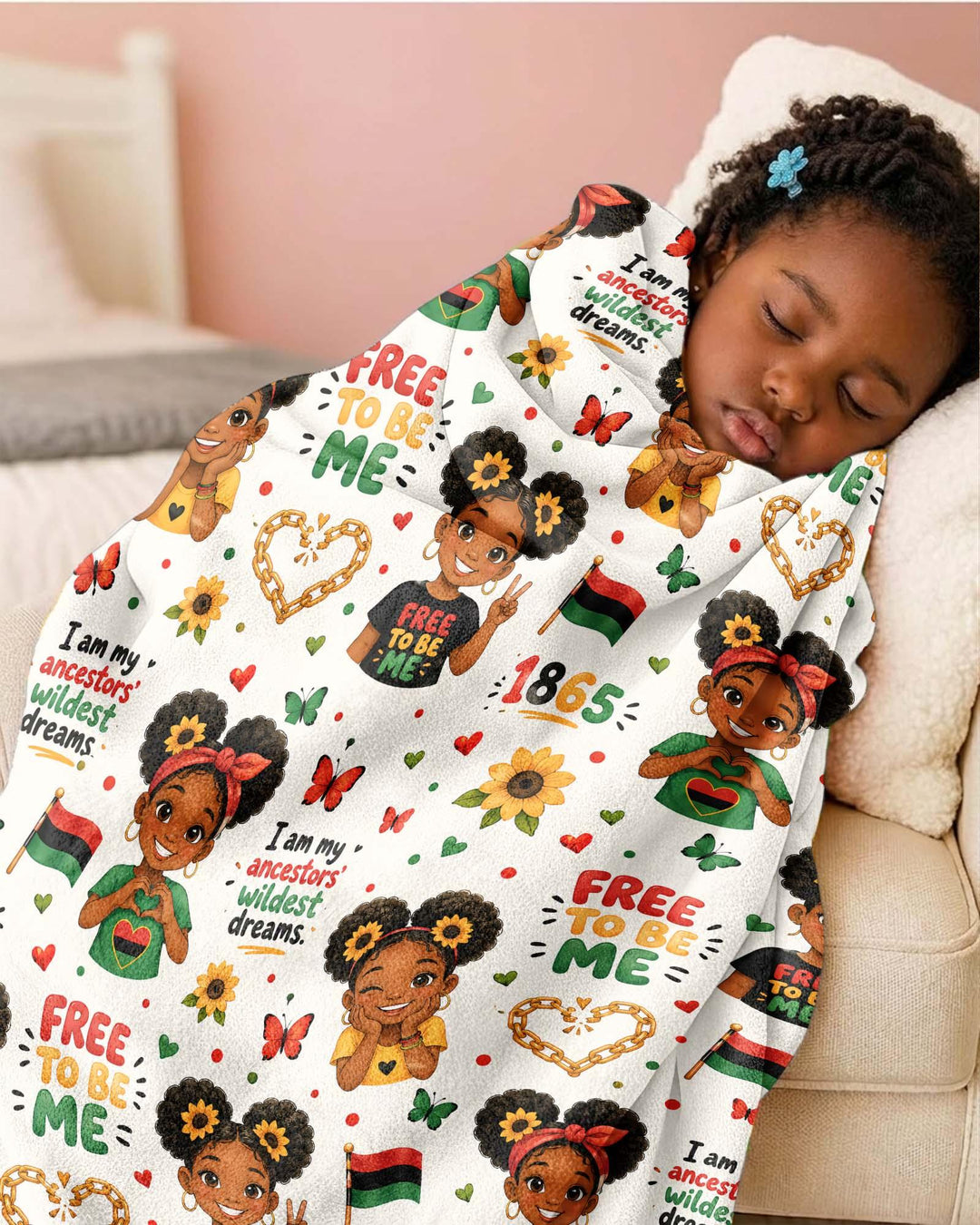 Juneteenth I am My Ancestors' Wildest Dream Bamboo Blanket