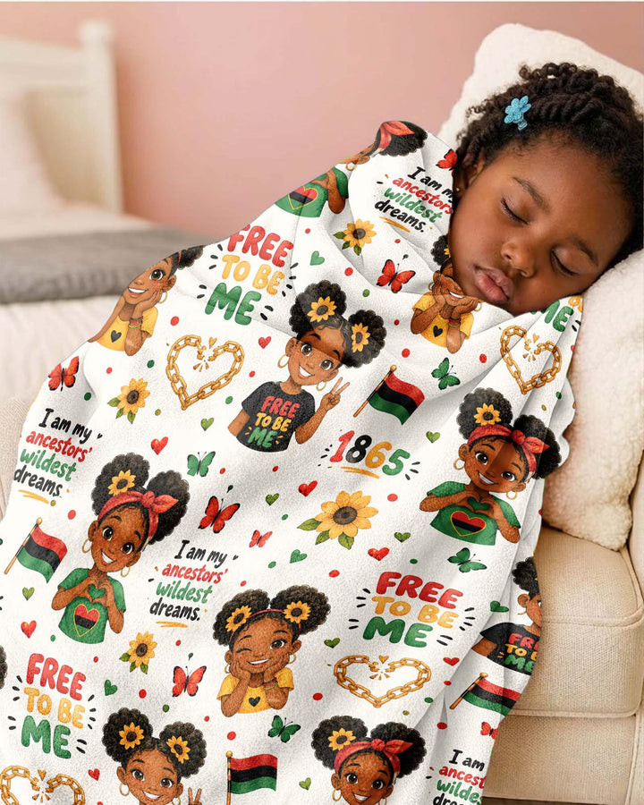 Juneteenth I am My Ancestors' Wildest Dream Bamboo Blanket