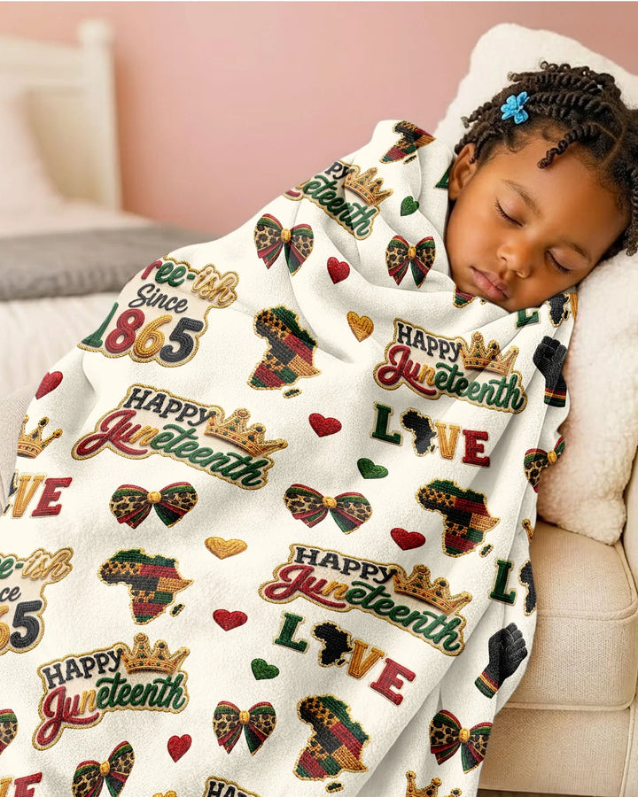 Juneteenth Free-ish Since 1865 Bamboo Blanket