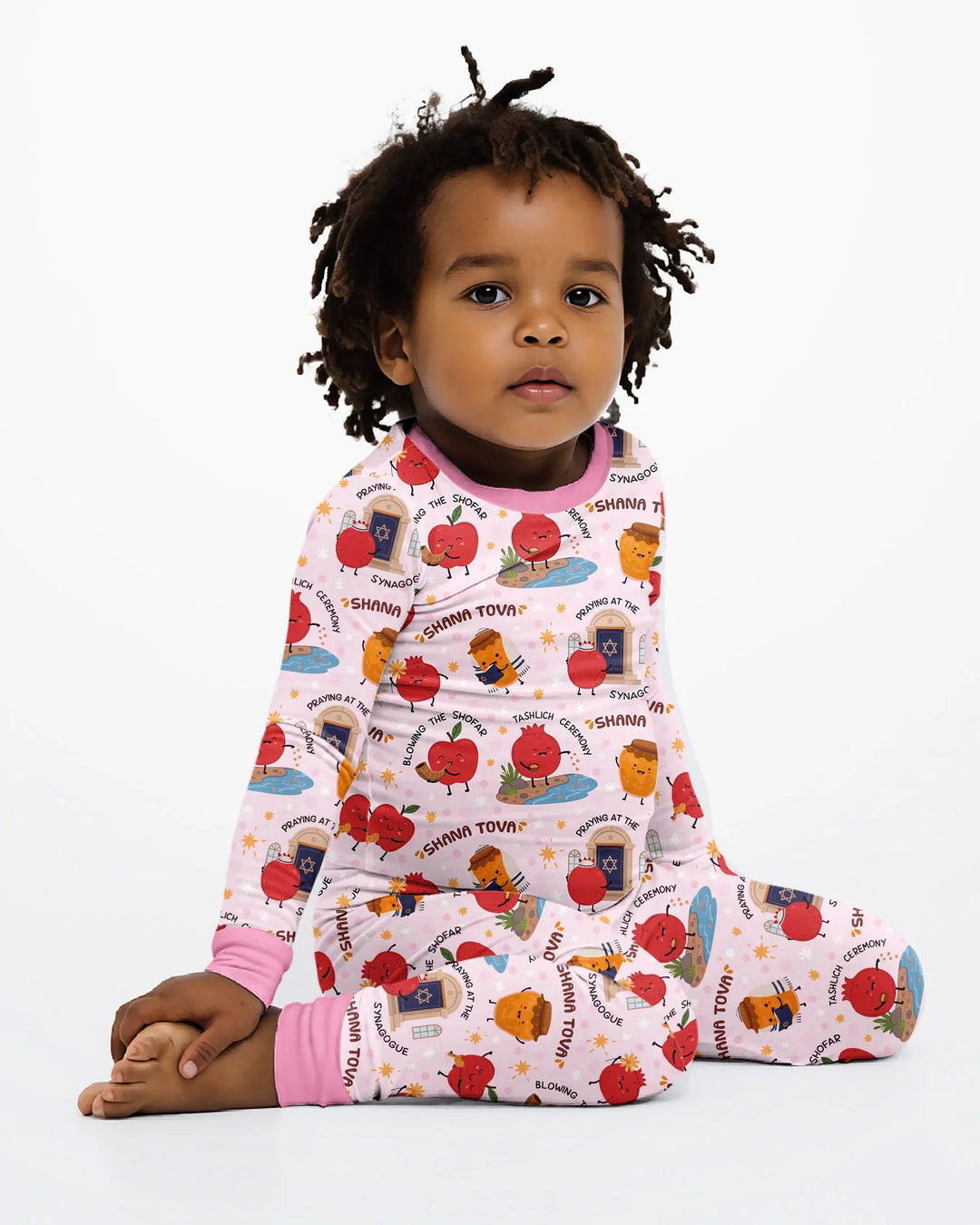Sweet Sacred Moments Family Matching Bamboo Two Piece Long Sleeve Pajama Set