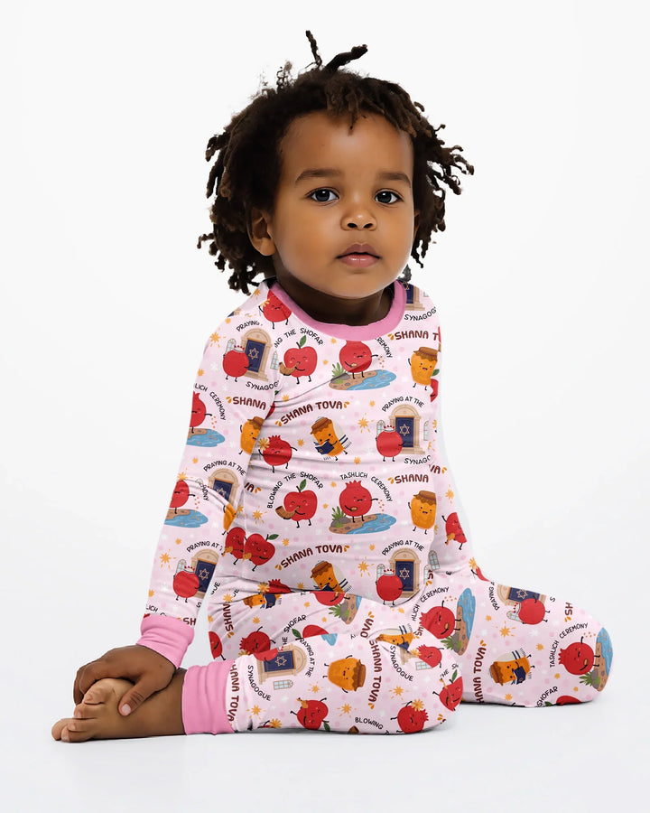 Sweet Sacred Moments Family Matching Bamboo Two Piece Long Sleeve Pajama Set