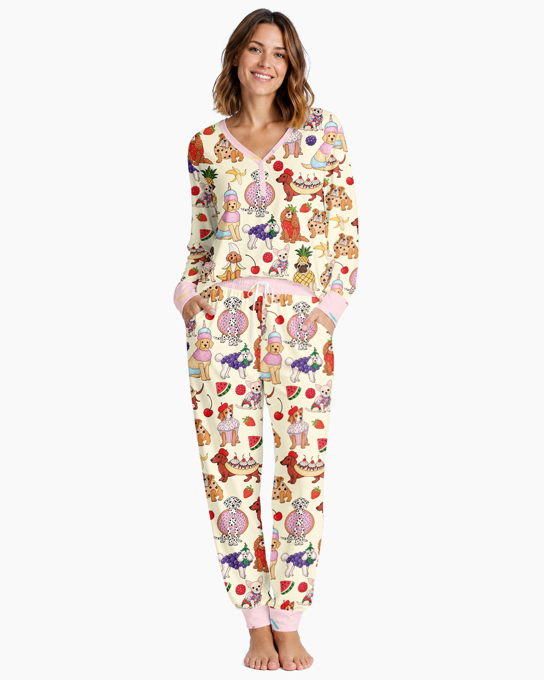 Sweet Treat Pups Bamboo Women Pajama Set
