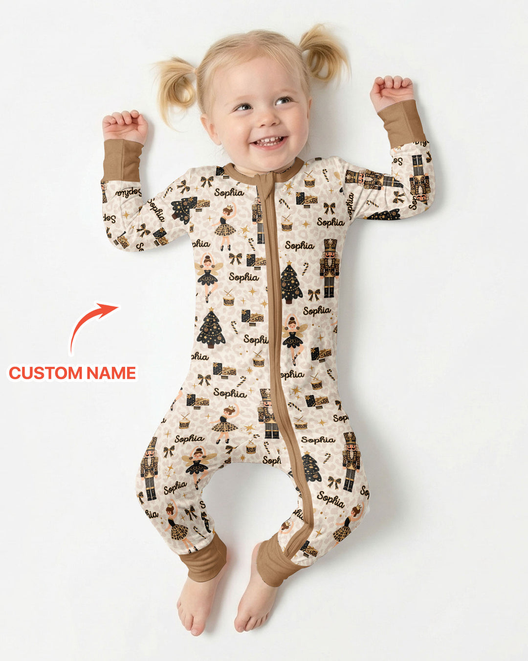 Custom Name Leopard Nutcracker Era Bamboo Convertible Zippy