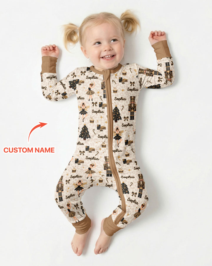Custom Name Leopard Nutcracker Era Bamboo Convertible Zippy