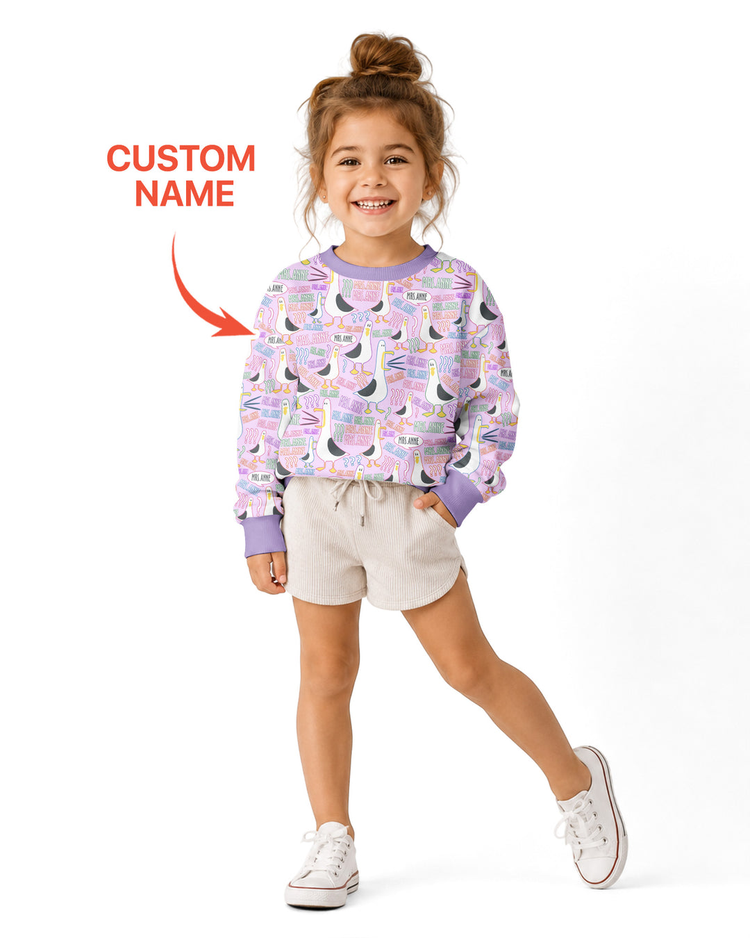 Sudadera de cuello redondo de bambú con plantilla personalizada