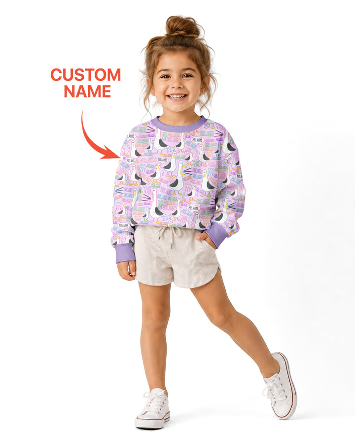 Sudadera de cuello redondo de bambú con plantilla personalizada