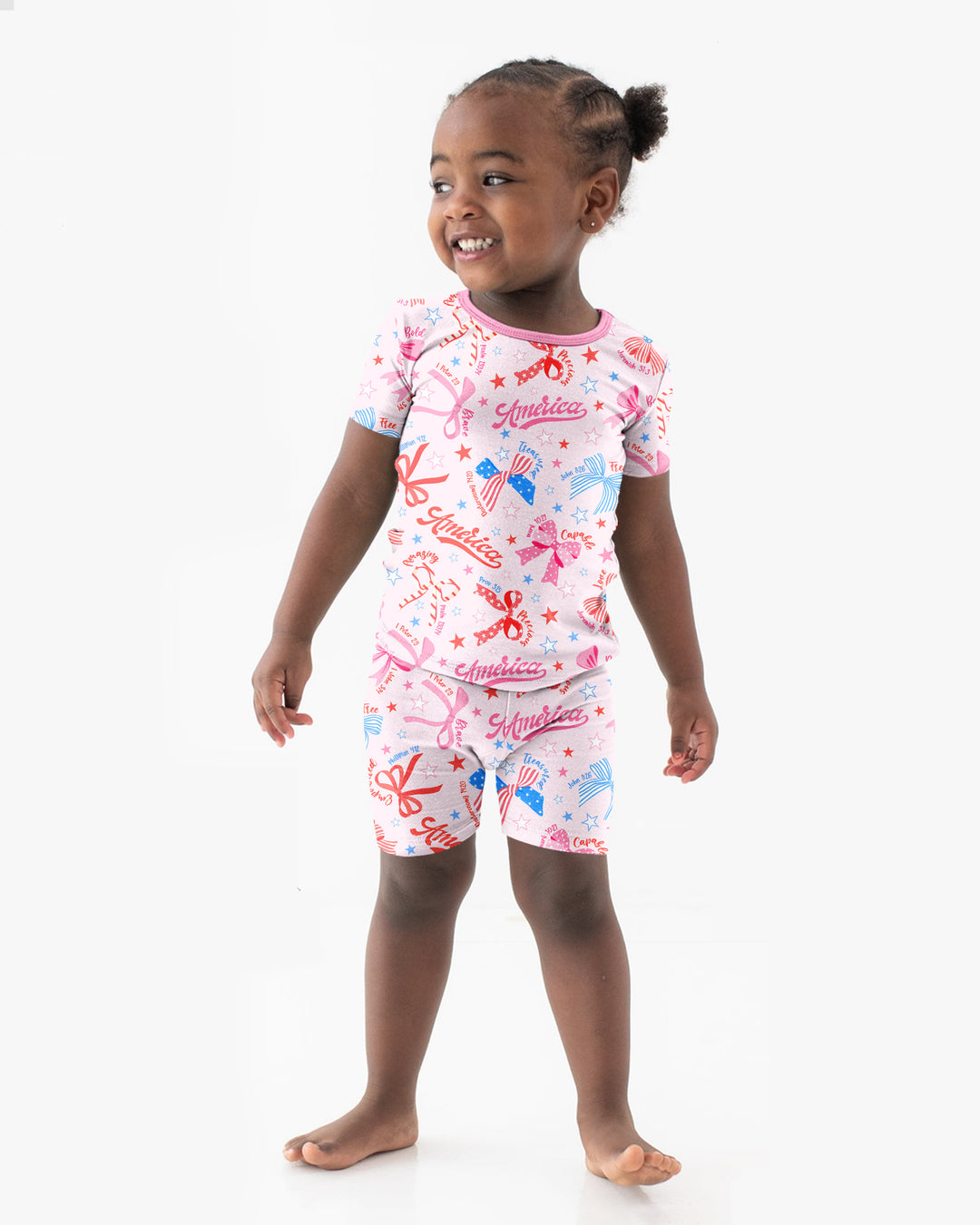 Conjunto de Pijama de Dos Piezas de Bambú con Mangas Cortas y Pantalones Cortos