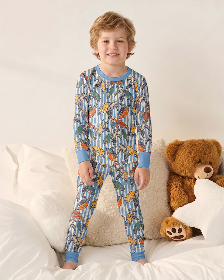 Conjunto de pijama de dos piezas de bambú de manga larga