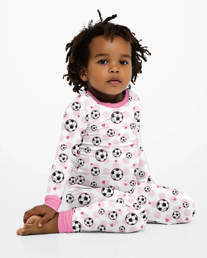 Goal Squad Family Matching Bamboo Two Piece Long Sleeve Pajama Set