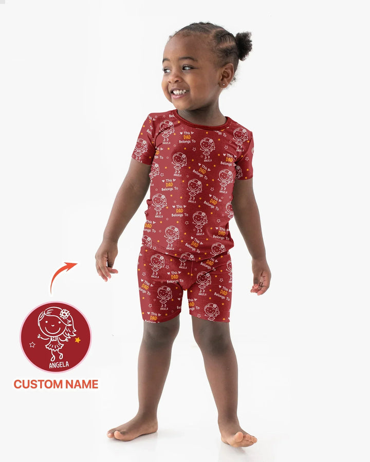 Zweiteiliges Pyjama-Set mit kurzen Ärmeln und Shorts im Sommer-Design