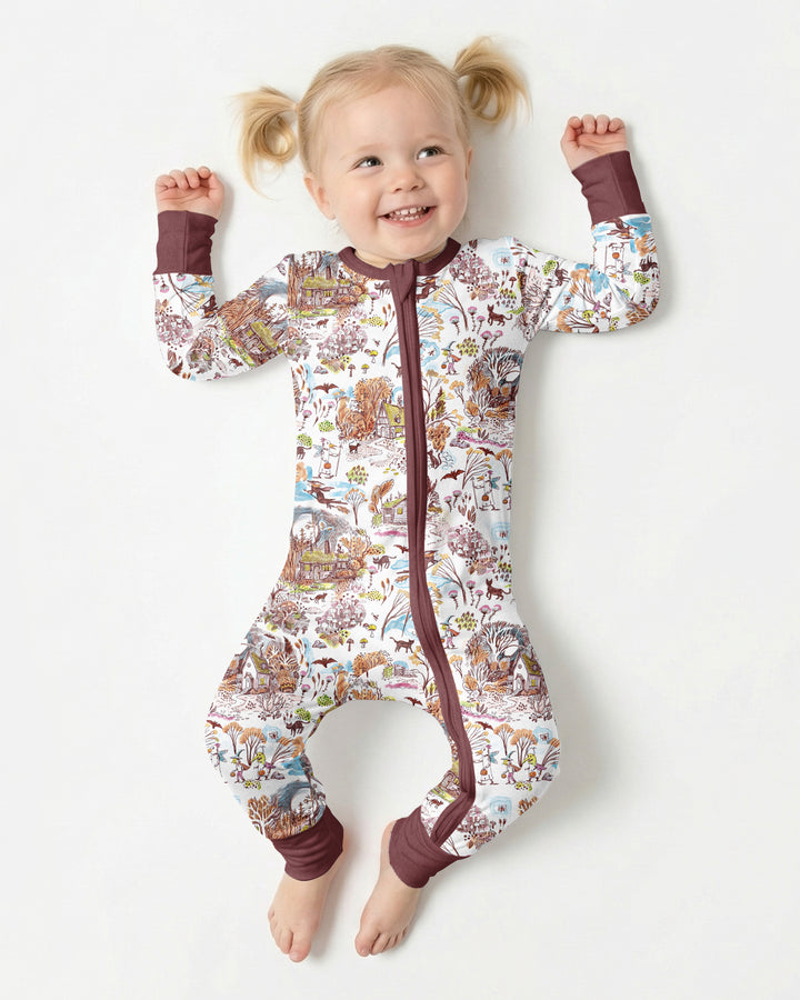 Whimsical Halloween Village Bamboo Convertible Zippy