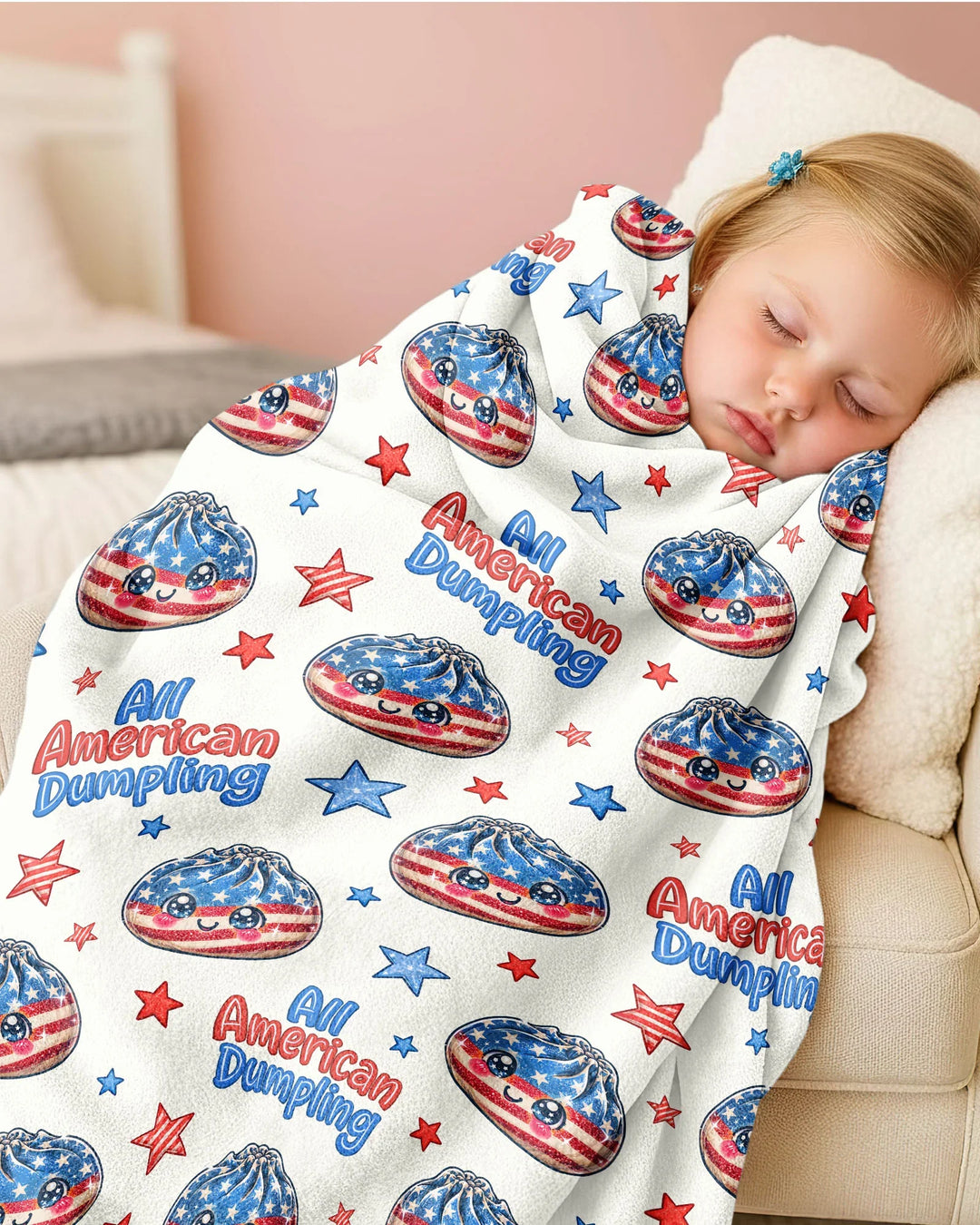 All American Dumpling Bamboo Blanket