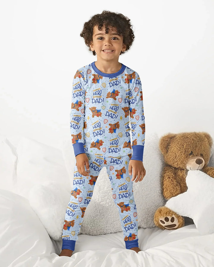Conjunto de pijama de dos piezas de bambú de manga larga