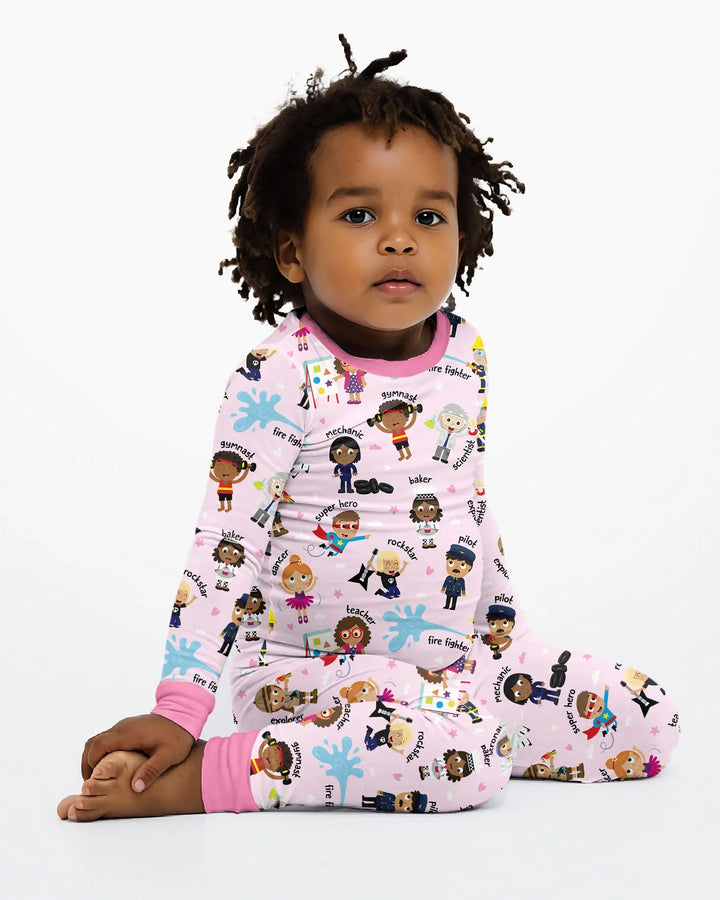 Zweiteiliges Langarm-Pyjama-Set mit Sommerfrüchten