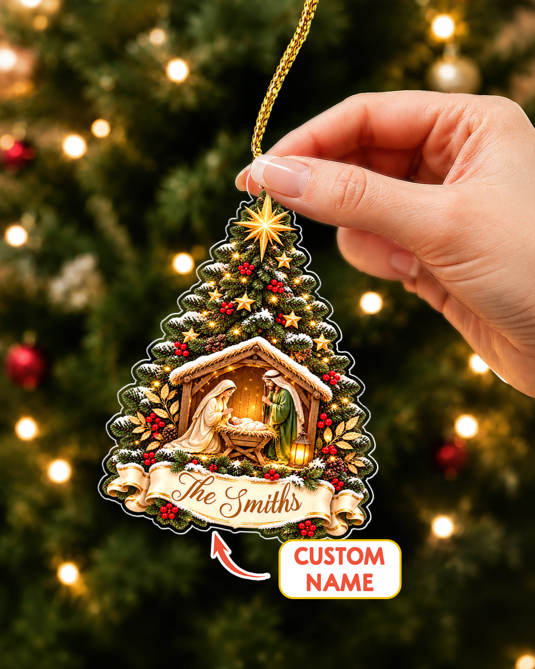 Nativity First Christmas- Personalized Acrylic Ornament