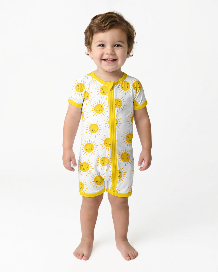 Sunshine Bamboo Shorty Zippered Romper