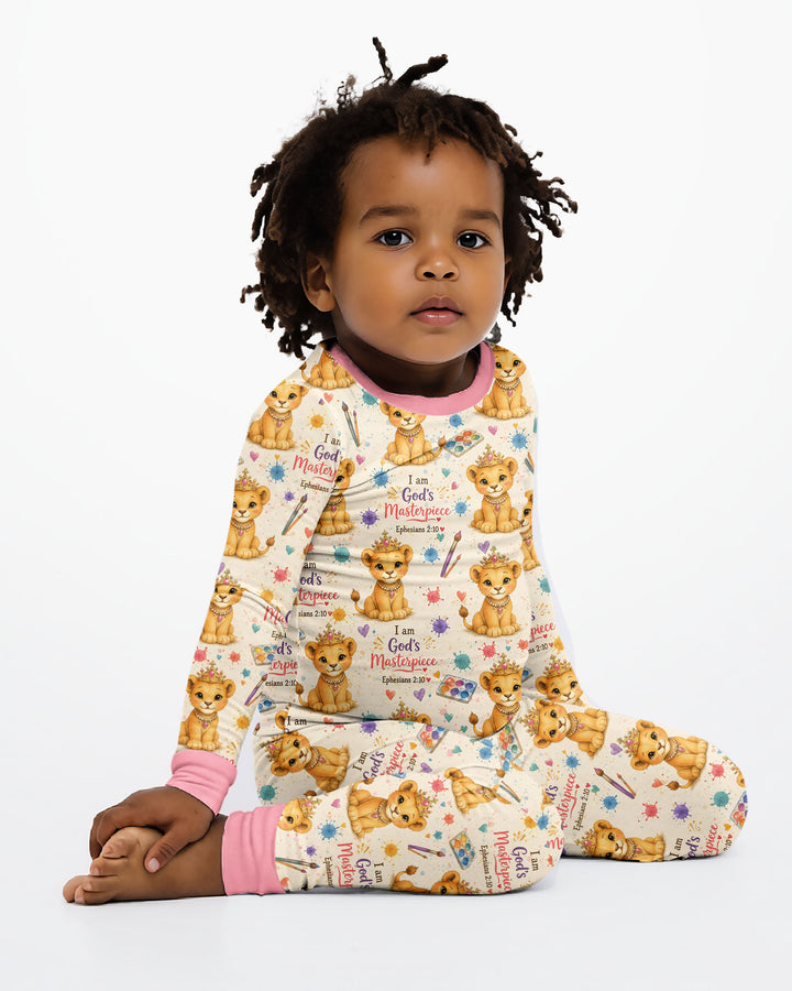 I Am God's Masterpiece Two Piece Long Sleeve Pajama Set