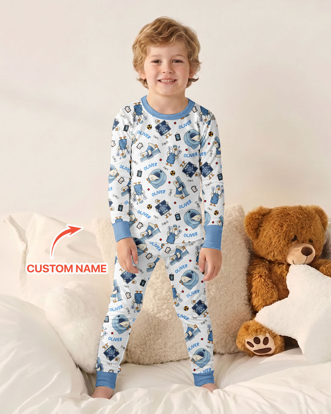 Rad Tech Goose Bamboo Two Piece Long Sleeve Pajama Set