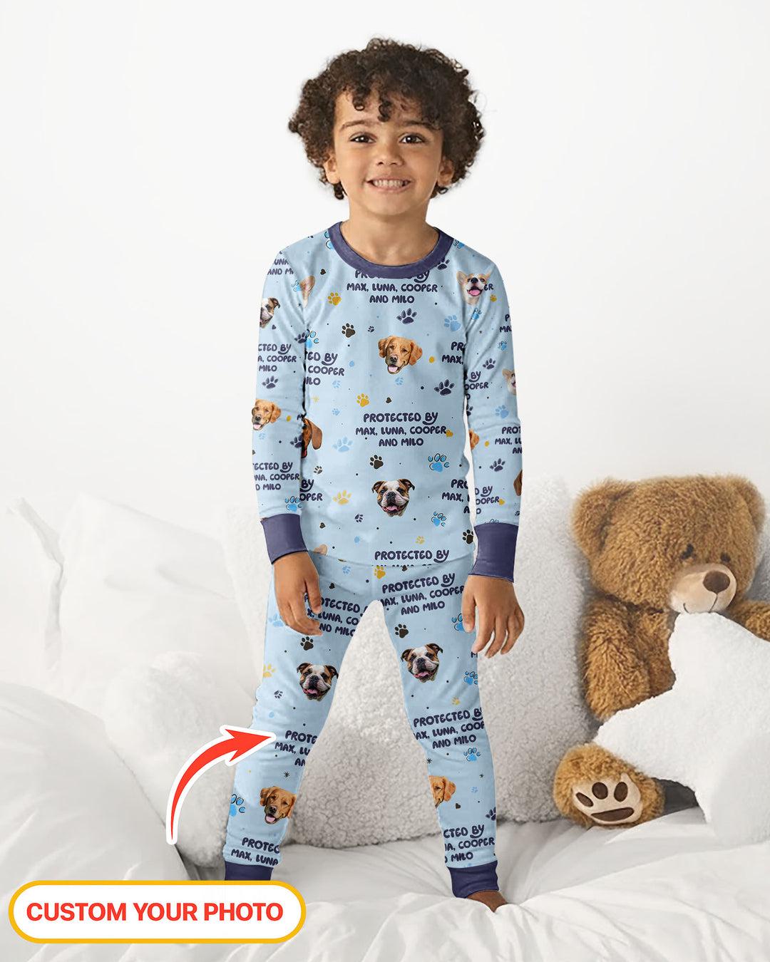 Zweiteiliges Langarm-Pyjama-Set mit Sommerfrüchten