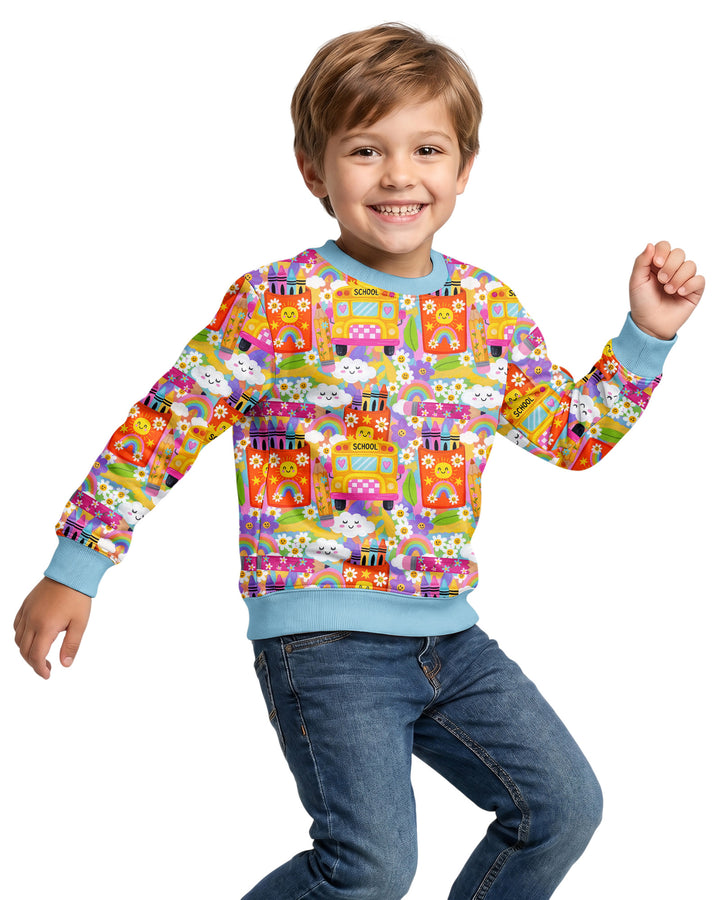 Retro Happy Classroom Bamboo Crewneck Sweatshirt