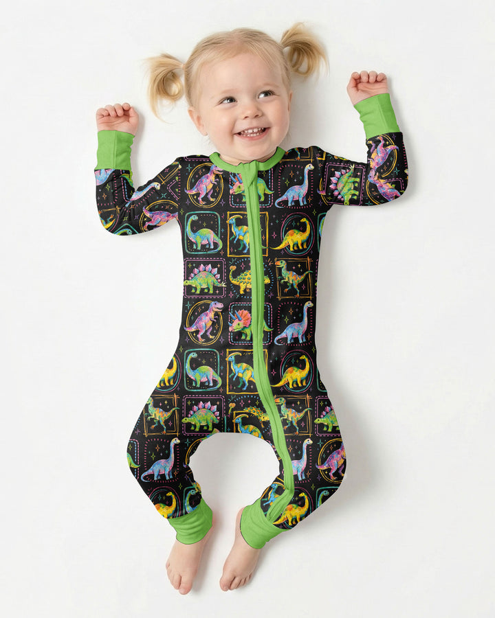Whimsical Dinosaurs Bamboo Convertible Zippy