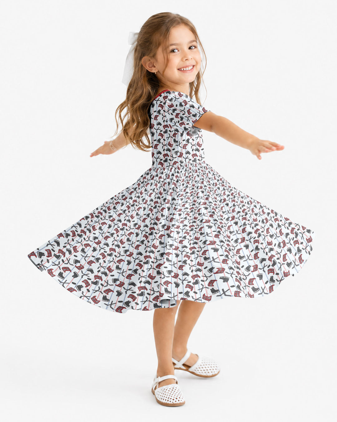 Hockey Rink Bamboo Twirl Dress