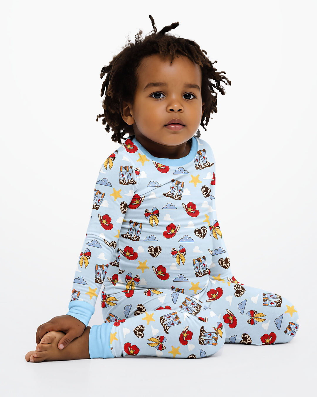 Cowboy Story Bamboo Two Piece Long Sleeve Pajama Set