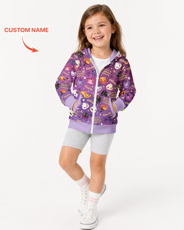 Custom Name You're A Spooky Dumpling Bamboo Zip Hoodie