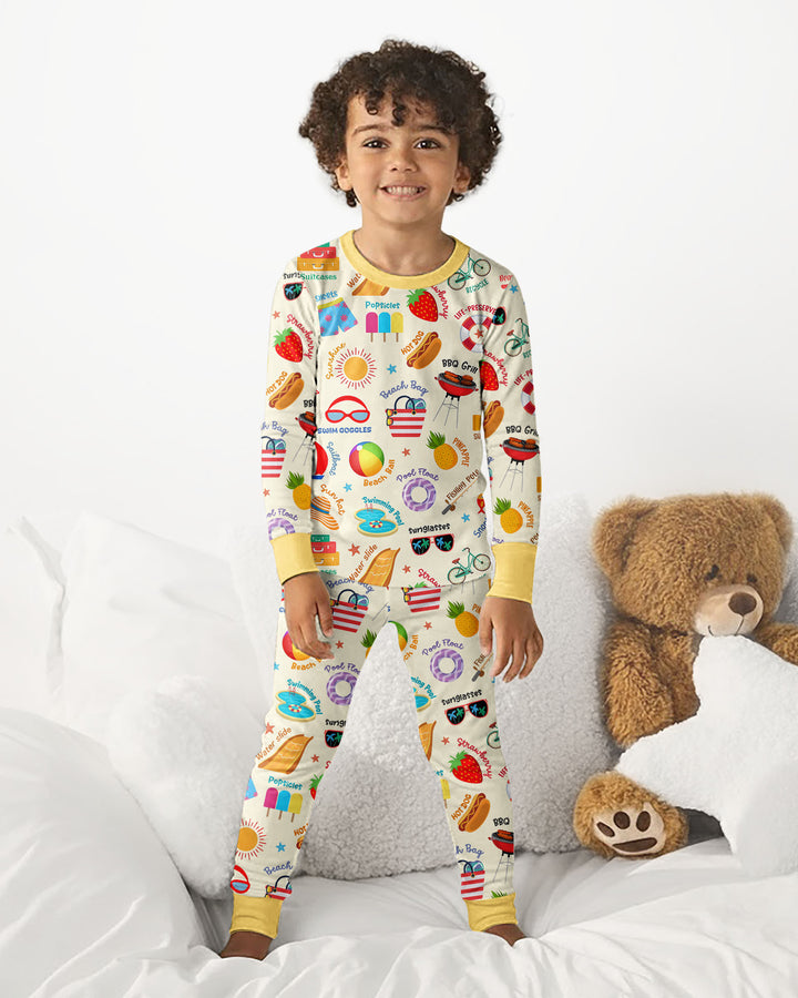 Love Summer Bamboo Two Piece Long Sleeve Pajama Set
