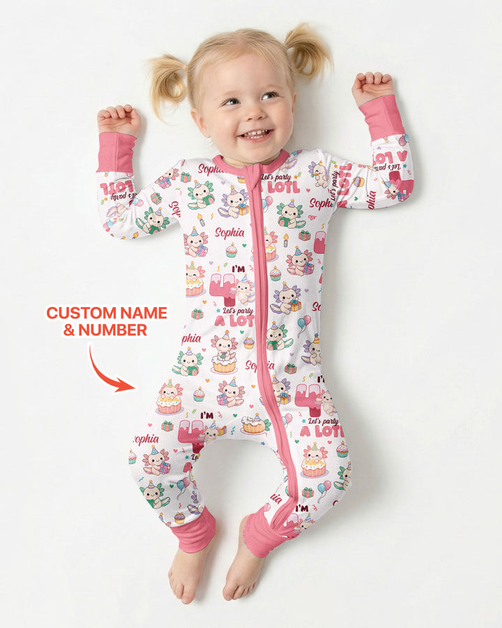 Personalized Birthday Lets Party A Lotl Bamboo Convertible Zippy