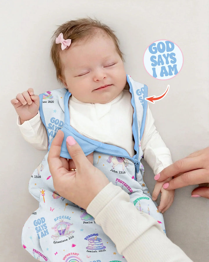 God Says I Am Girl Bamboo Sleep Bag
