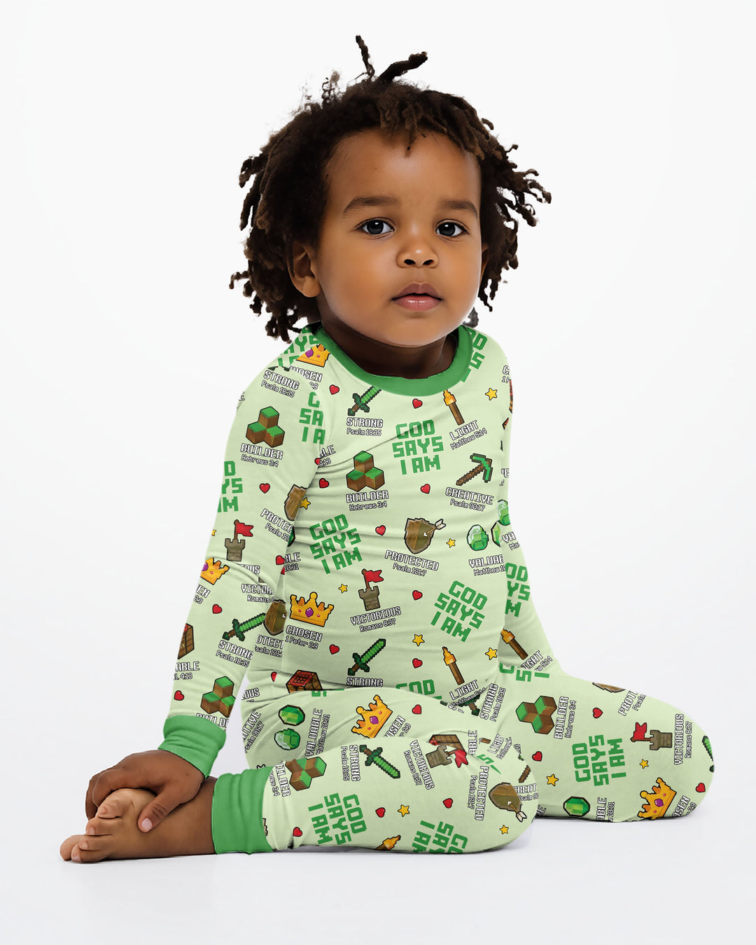 Christian Gamer Bamboo Two Piece Long Sleeve Pajama Set
