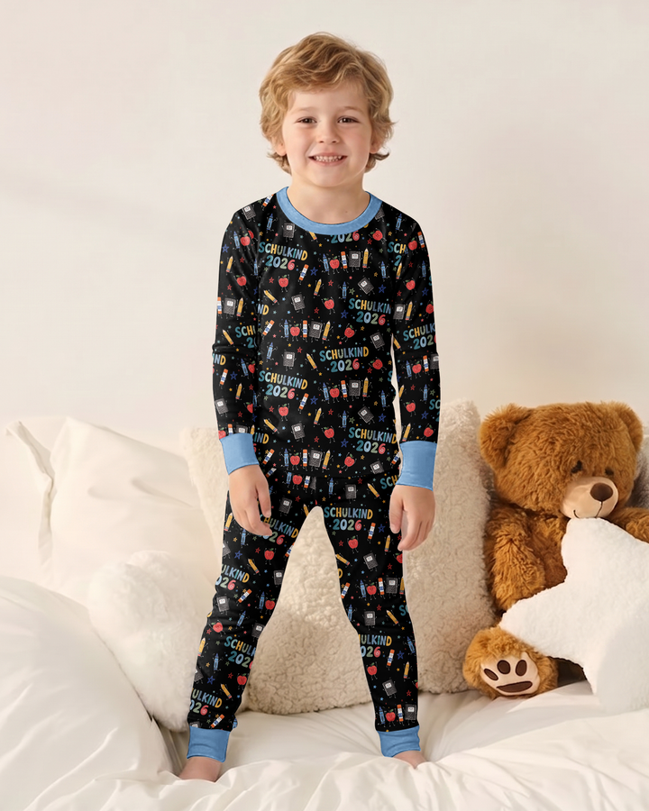 Conjunto de pijama de dos piezas de bambú de manga larga