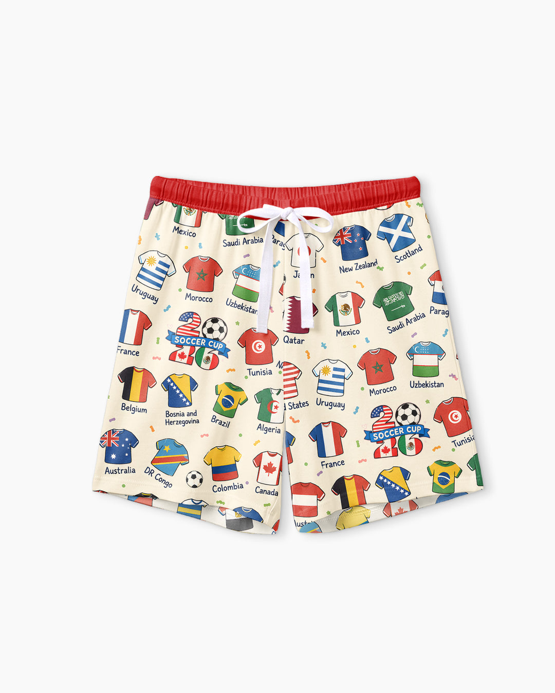 2026 Soccer World Jersey Flag Family Matching Bamboo Women Short Sleeve Short Pajama Set (Copy)