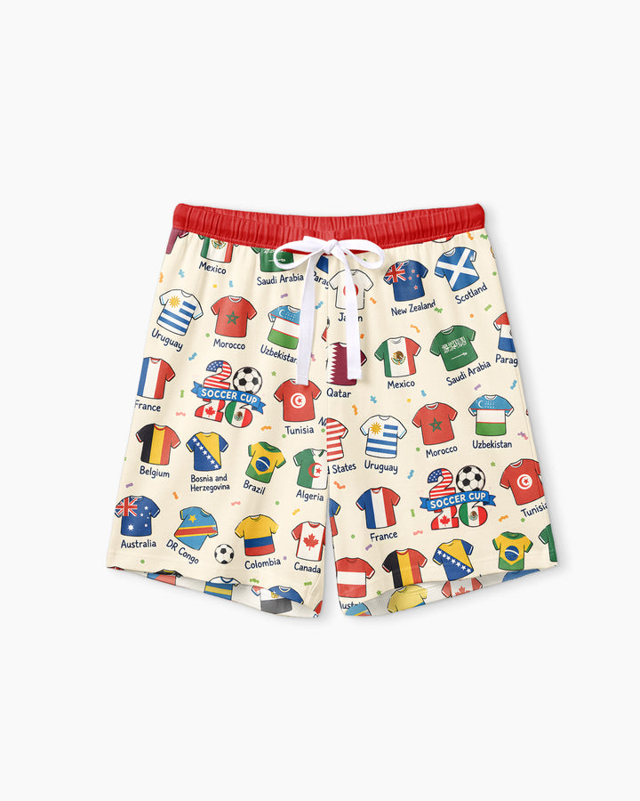 2026 Soccer World Jersey Flag Family Matching Bamboo Women Short Sleeve Short Pajama Set (Copy)