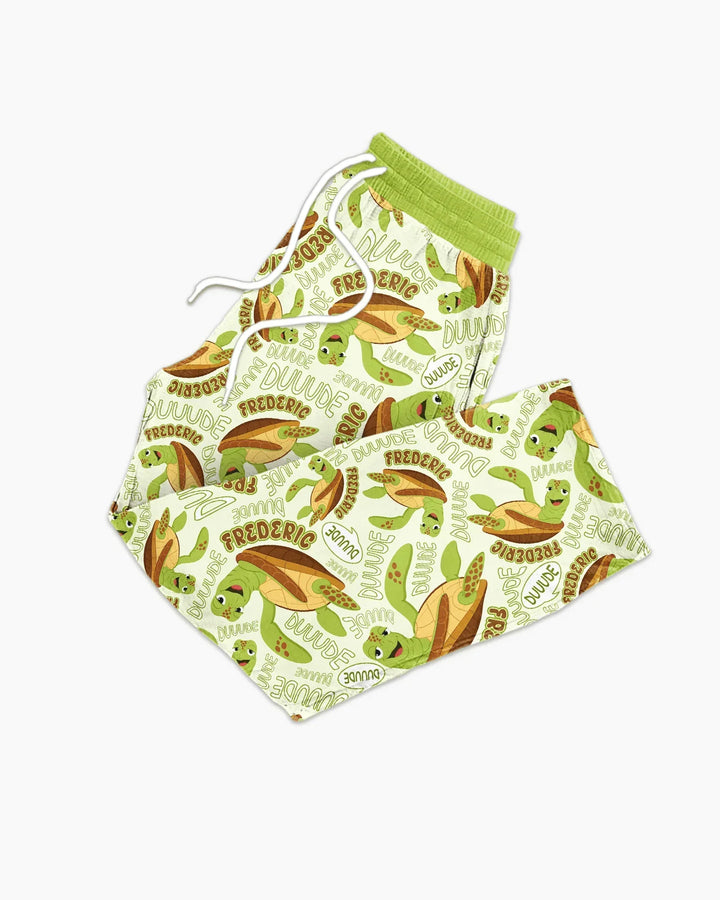 Custom Name Version Father and Son Turtle Bamboo Men's Pajama Set