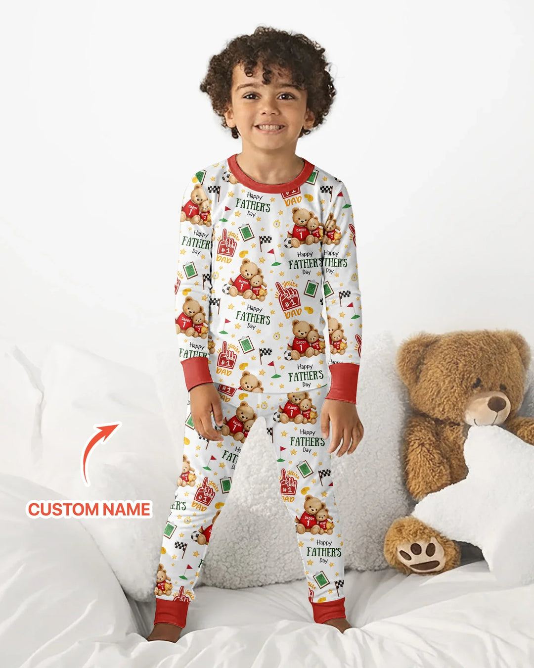 You're #1 Dad Daddy & Me Matching Bamboo Two Piece Long Sleeve Pajama Set