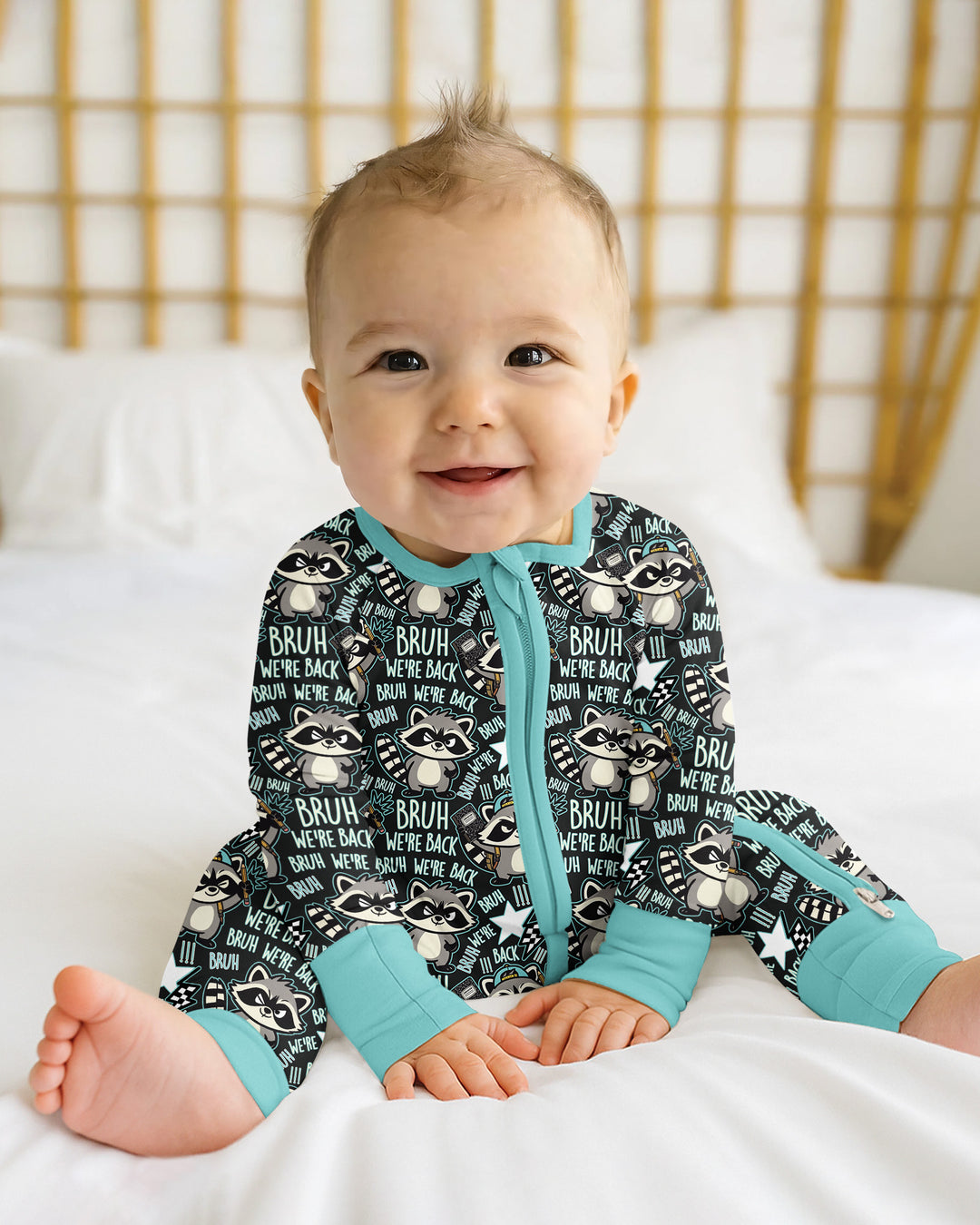 Gerippte Babykleidung mit individuellem Foto - Weich &amp; Skizzenhaft