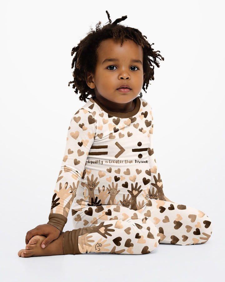 Zweiteiliges Langarm-Pyjama-Set mit Sommerfrüchten