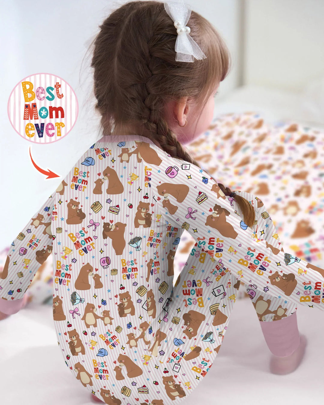 Best Mama Bear Ever Family Matching Bamboo Convertible Zippy