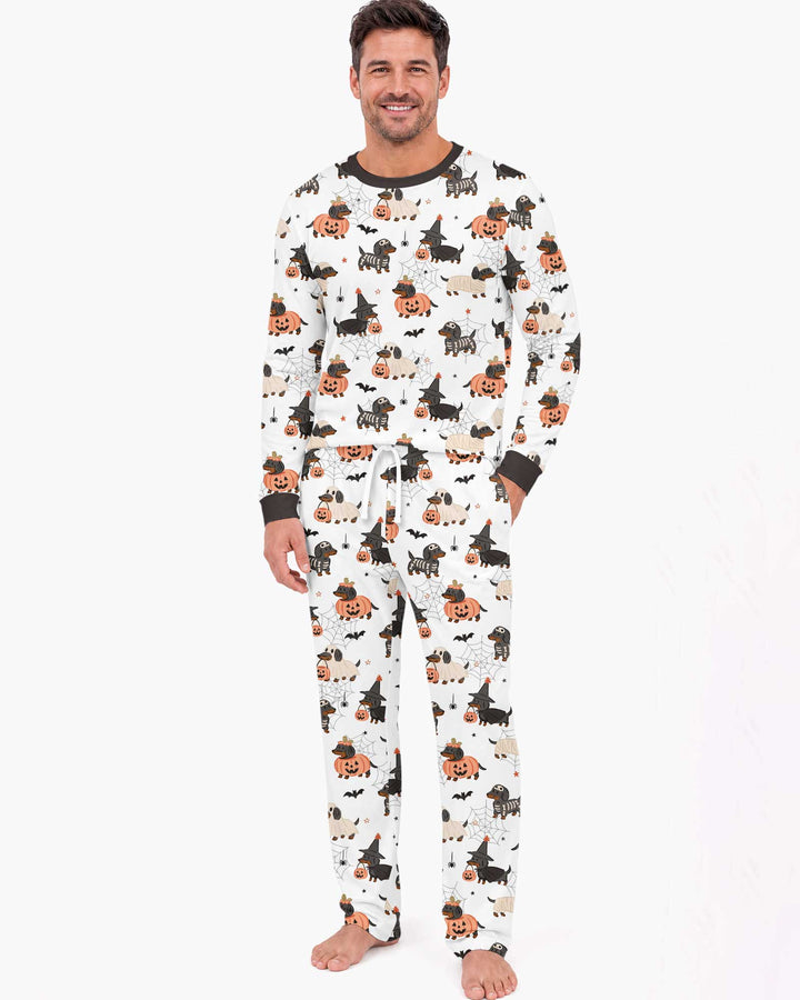 Howl-O-Weenie Dachshund Bamboo Men's Pajama Set