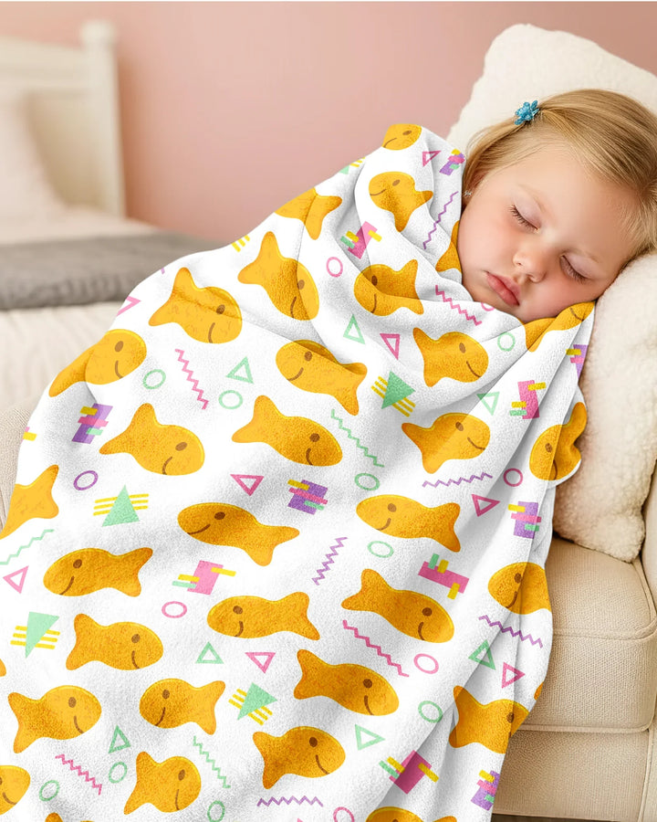 Cheesy Fishies Family Matching Bamboo Blanket