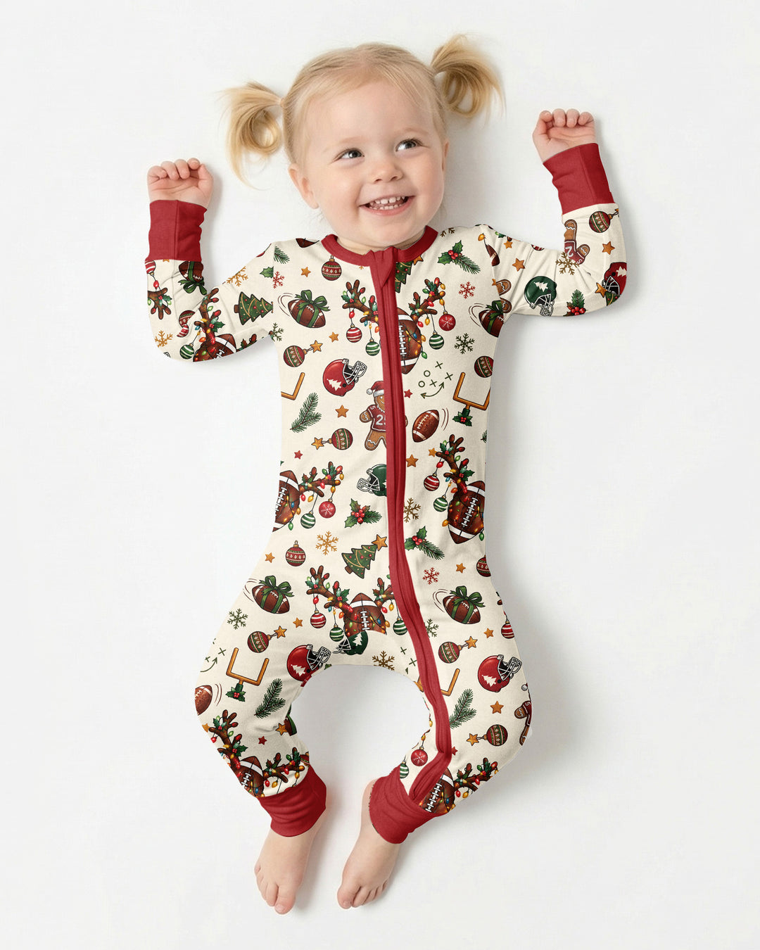 Football Christmas Merry Kickmas Bamboo Convertible Zippy